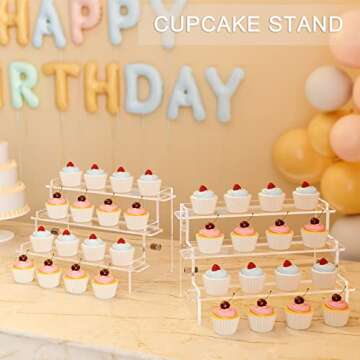 Meteou Acrylic Display Risers, 9.5'' Perfume Organizer Clear Riser Compatible with Funko POPs, Nendoroids, Action Figures, Cupcake Stand Lotion Holder Skincare Organizer Tiered Display Table Stand