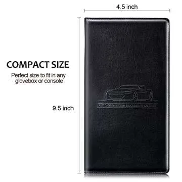 Frienda 2 Piece Car Registration and Insurance Documents Holder, PU Leather Auto Vehicle Card Paperw...