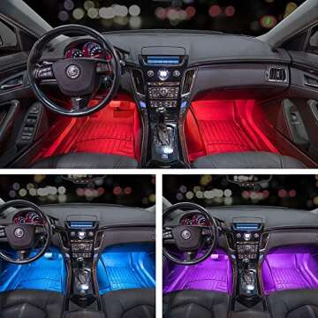 LEDGlow Multi-Color LED Interior Light Kit for Cars