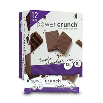 Power Crunch Protein Bars, Triple Chocolate | 12 Count