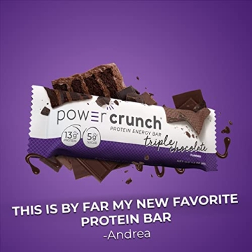 Power Crunch Protein Bars, Triple Chocolate | 12 Count