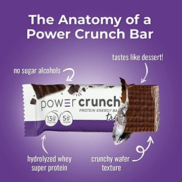 Power Crunch Protein Bars, Triple Chocolate | 12 Count