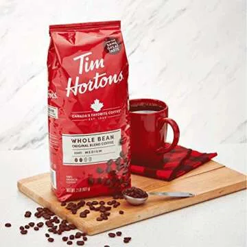 Tim Hortons Whole Bean Medium Roast Coffee 32 Ounce