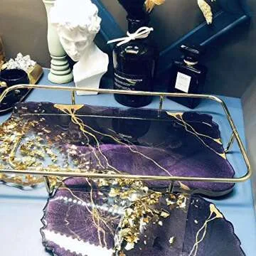 2Pcs Epoxy Resin Mold Irregular Tray Mold Large Silicone Mold for DIY Resin Rack Tray HOM Decoration Craft ( Rectangle)