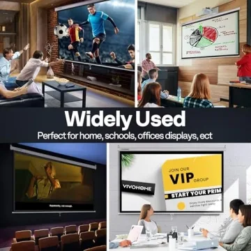 VIVOHOME 100 Inch Retractable Projector Screen for Movies