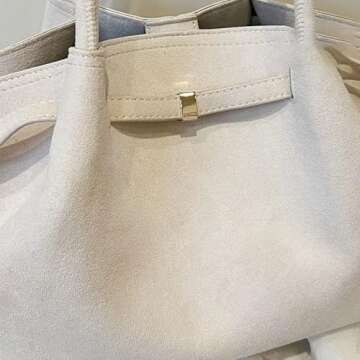 Suede Hobo Bags for Women Slouchy Suede Tote Top-handle Bag Vintage College Bag Satchels Fall Winter 2024