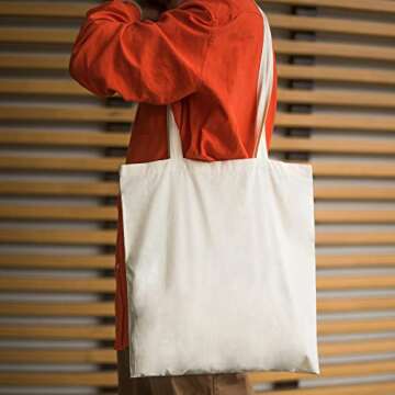 BeeGreen Flowers 12OZ Canvas Tote Bag With Inner Zipper Pocket Cute Aesthetic Mother's Day Cotton Reusable for Women Teacher Lightweight Washable Graphic Trendy