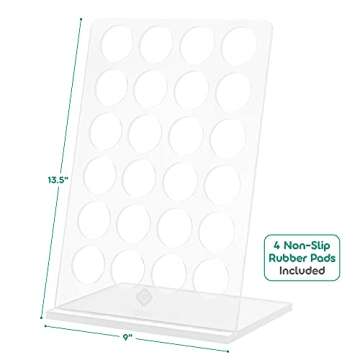 K Cups Coffee Pod Holder - Acrylic Kcup Organizer for Counter - Compatible with 24 Keurig Pods - Modern Display Rack and Storage for Kitchen and Office Coffee Station organization- Gleur