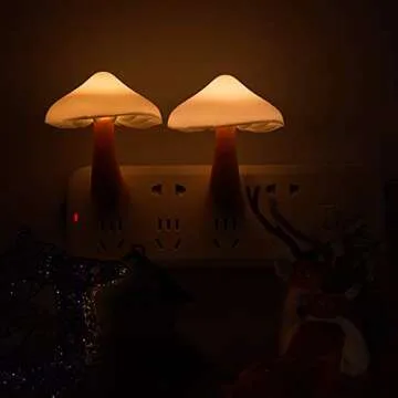 Mudder Mushroom Night Light 2 Pack LED Night Lamp