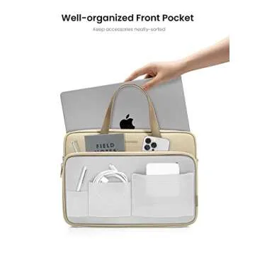 tomtoc Protective Laptop Shoulder Bag Case for 13-14 Inch MacBook Air/Pro, 13-inch iPad Pro M4/iPad Air M2 with Magic Keyboard, 13-13.8 Inch Surface Pro/Laptop, Copilot+ PC, Water-Resistant Laptop Bag