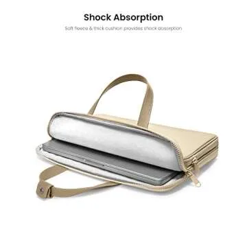 tomtoc Protective Laptop Shoulder Bag Case for 13-14 Inch MacBook Air/Pro, 13-inch iPad Pro M4/iPad Air M2 with Magic Keyboard, 13-13.8 Inch Surface Pro/Laptop, Copilot+ PC, Water-Resistant Laptop Bag