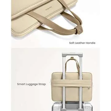 tomtoc Protective Laptop Shoulder Bag Case for 13-14 Inch MacBook Air/Pro, 13-inch iPad Pro M4/iPad Air M2 with Magic Keyboard, 13-13.8 Inch Surface Pro/Laptop, Copilot+ PC, Water-Resistant Laptop Bag