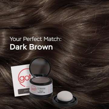 Got? Roots - Root Touch Up Kit for Dark Brown Hair - Temporary Thinning & Gray Cover, Brow Filler, a...