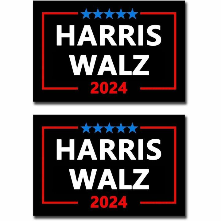 2 Pack Harris Walz 2024 Magnet Kamala Harris Tim Walz Waltz for President VP Car Magnet Auto Truck Fridge Magnetic Decal Bumper Magnet