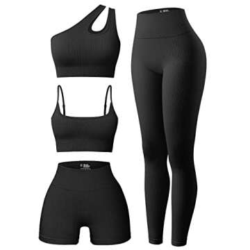 OQQ Comfortable 4 Piece Women's Activewear Set
