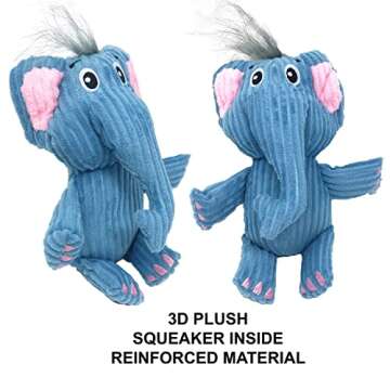 Jalousie 5 Pack Tough Layer Plush Dog Toys Assortment Value Bundle Dog Squeaky Toys Assortment Puppy...