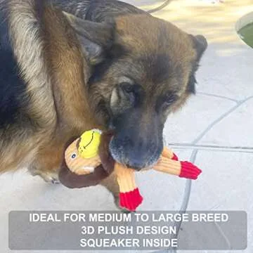 Jalousie Plush Dog Toys Set for Medium Large Breeds