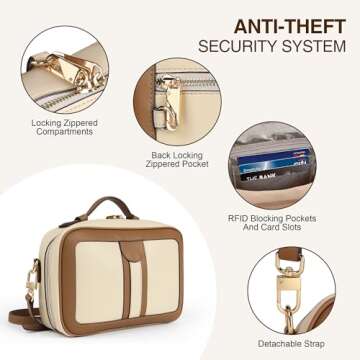 Joryin Anti-Theft Crossbody Bag for Secure Travel - Versatile & Stylish