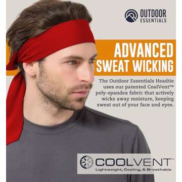 Tie Headband for Women & Men - Ninja Headbands, Head Tie for Running, Basketball, Football & Athletics,Cooling Headband