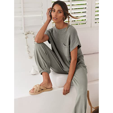 Chic ANRABESS Two Piece Loungewear Set for Women