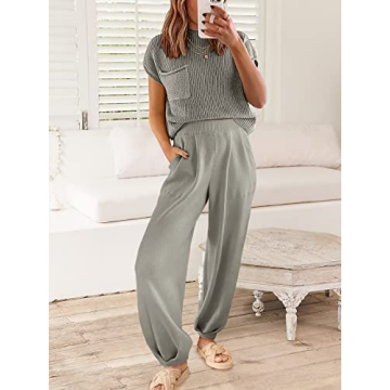 Chic ANRABESS Two Piece Loungewear Set for Women