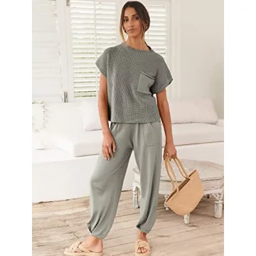 Chic ANRABESS Two Piece Loungewear Set for Women
