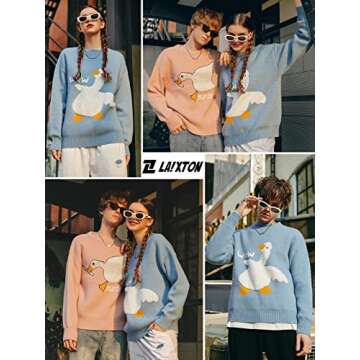Laixton Oversized Unisex Sweater - Casual Knitwear for All