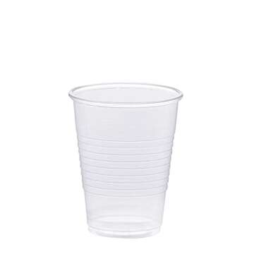 Comfy Package 5 oz Clear Plastic Cups - 100 Count - Durable and Elegant Drinking Cups