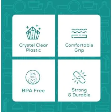 Comfy Package 5 oz Clear Plastic Cups - 100 Count Disposable