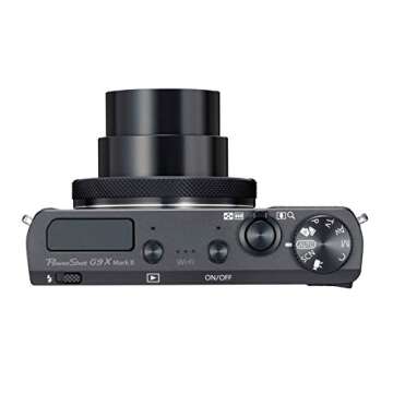 Canon PowerShot G9 X Mark II Compact Digital Camera w/ 1 Inch Sensor and 3inch LCD - Wi-Fi, NFC, & Bluetooth Enabled (Black), 6.30in. x 5.70in. x 2.50in.