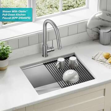 KRAUS Kore 23-Inch Undermount Workstation Sink with Accessories