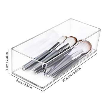 JessLab Acrylic Organizer, 1 Cube Sections Makeup Organizer for Drawer, Makeup Organizer for Vanity,...