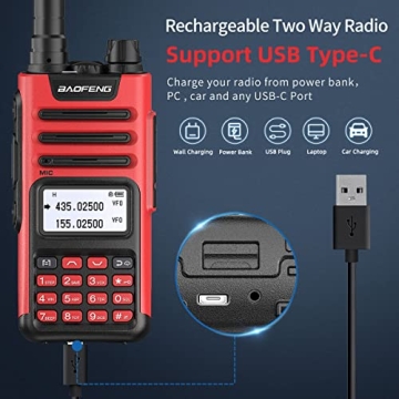 Baofeng TP-8Plus Two Way Radios - Long Range & Rechargeable