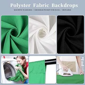 Kshioe Photography Lighting Kit, Light Box Photography with Backdrap Stand, Photo Backdrops for Photo Studio Product, Portrait and Video Shooting