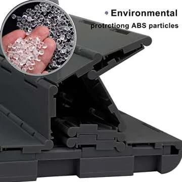 SFSUMART Camping Toilet, Universal Foldable Portable Toilet for Adult Kids, Emergency Potty with 12pc Toilet Bags for Outdoors, Car Travel, Hiking, Boating, Trip (Deep Black)