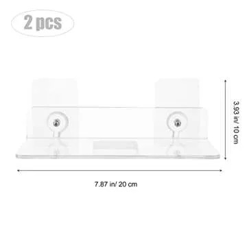 Shower Caddy Adhesive Shower Organizer: 2 Pcs Shower Shelf Wall Mounted, Bathroom Floating Shelf Cle...