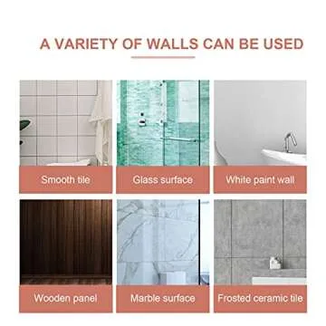 Shower Caddy Adhesive Shower Organizer: 2 Pcs Shower Shelf Wall Mounted, Bathroom Floating Shelf Clear Acrylic Shower Organizer No Drilling Shower Racks for Shampoo, Body Wash, Soap