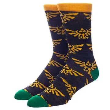 Bioworld Men's Legend of Zelda 5-Pack Crew Socks - Green