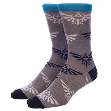 Bioworld Men's Legend of Zelda 5-Pack Crew Socks - Green
