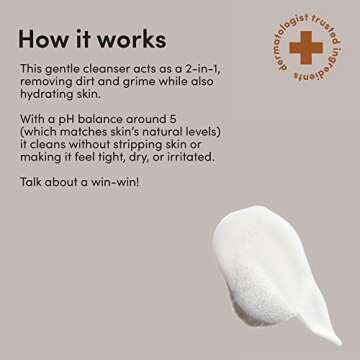 hims High Tide Hydrating Daily Cleanser for Men - Gentle Face Cleanser with Hyaluronic Acid, Squalane and Green Tea Extract - Lemongrass Field Scent