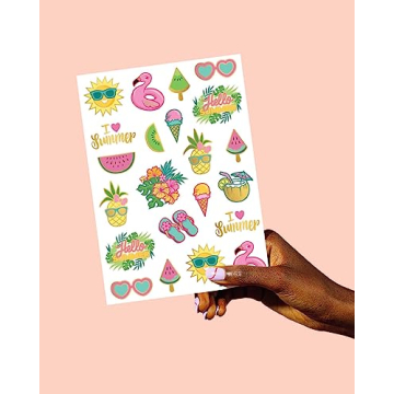 Vibrant Summer Temporary Tattoos - Perfect for Parties!