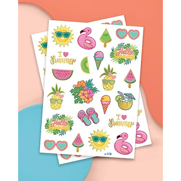 Vibrant Summer Temporary Tattoos - Perfect for Parties!