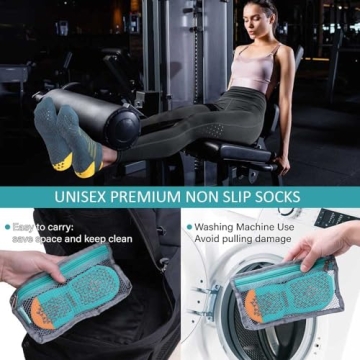 Hylaea Non-Slip Gripper Socks for Yoga Pilates Home Use