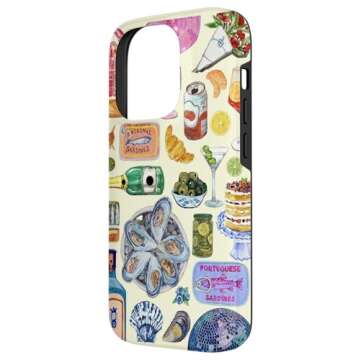 iPhone 14 Pro Retro European Summer Beach Collage Case