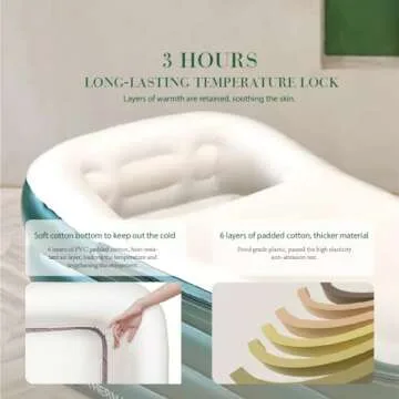 ThermaeStudio® Inflatable portable bath tub for adults with Cordless Dual Function Electric Air Pump Free-Standing Blow Up Bathtub with Foldable Portable Feature(Lightcoffe)