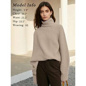 Womens Turtleneck Oversized Cozy Sweaters Asymmetric Long Single Batwing Sleeve Casual Loose Turtle ...