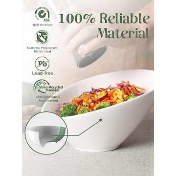DOWAN Slanted Salad Bowls - Elegant & Versatile Dining Set