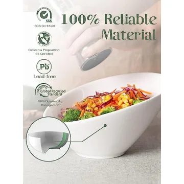 DOWAN Slanted Salad Bowls - Elegant & Versatile Dining Set