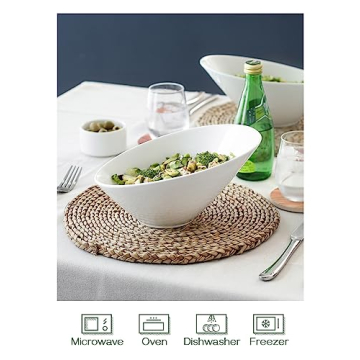 DOWAN Slanted Salad Bowls - Elegant & Versatile Dining Set