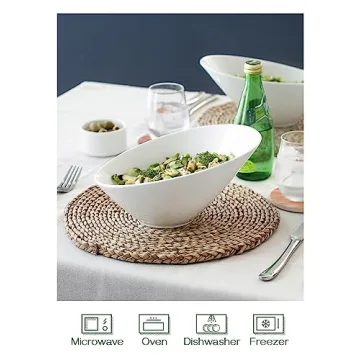 DOWAN Slanted Salad Bowls - Elegant & Versatile Dining Set